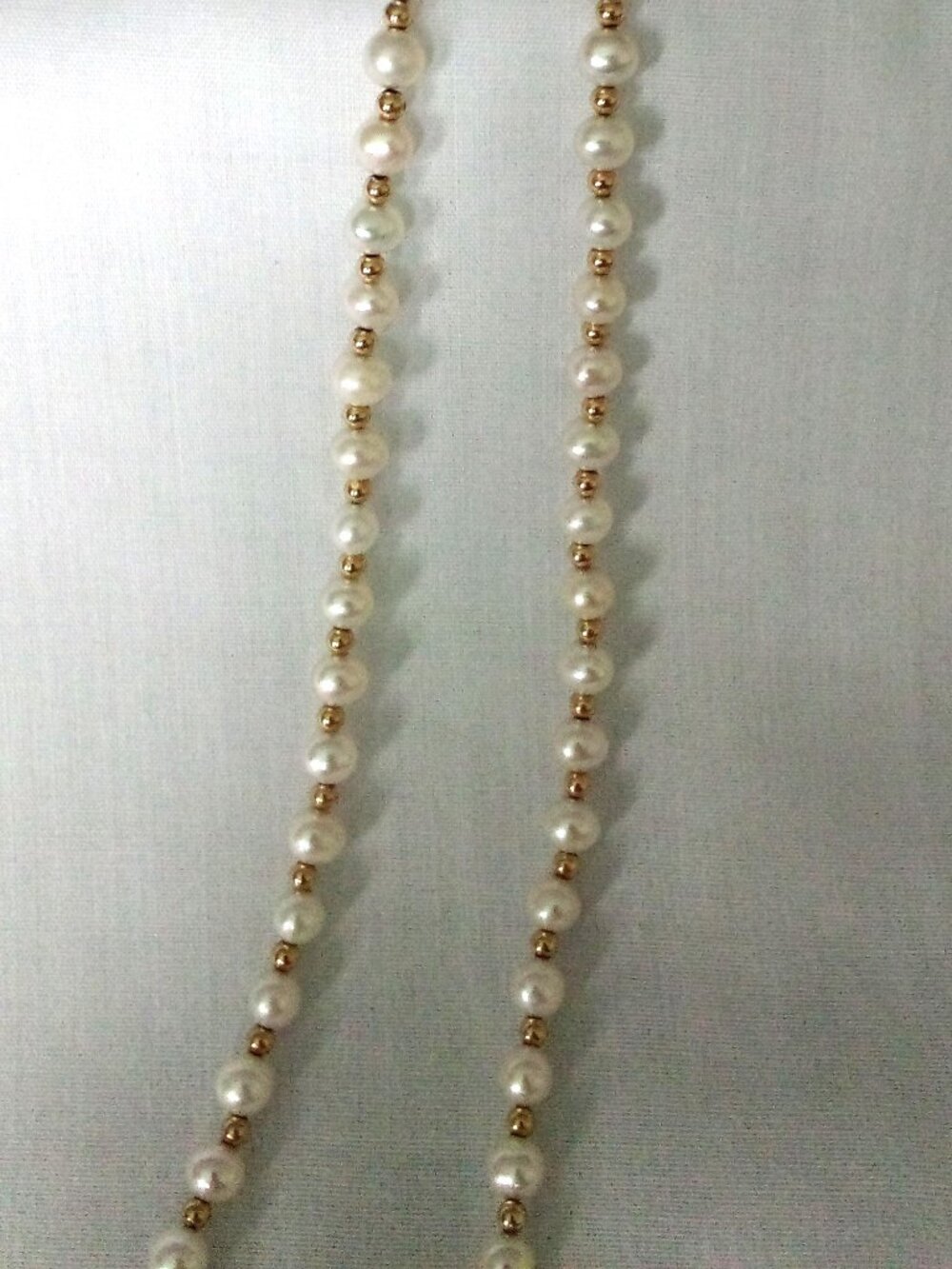 Pearl and Gold Beaded Necklace